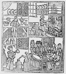 Interiores de cocina, una ilustración de 